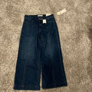 Cute crop wide leg jeans